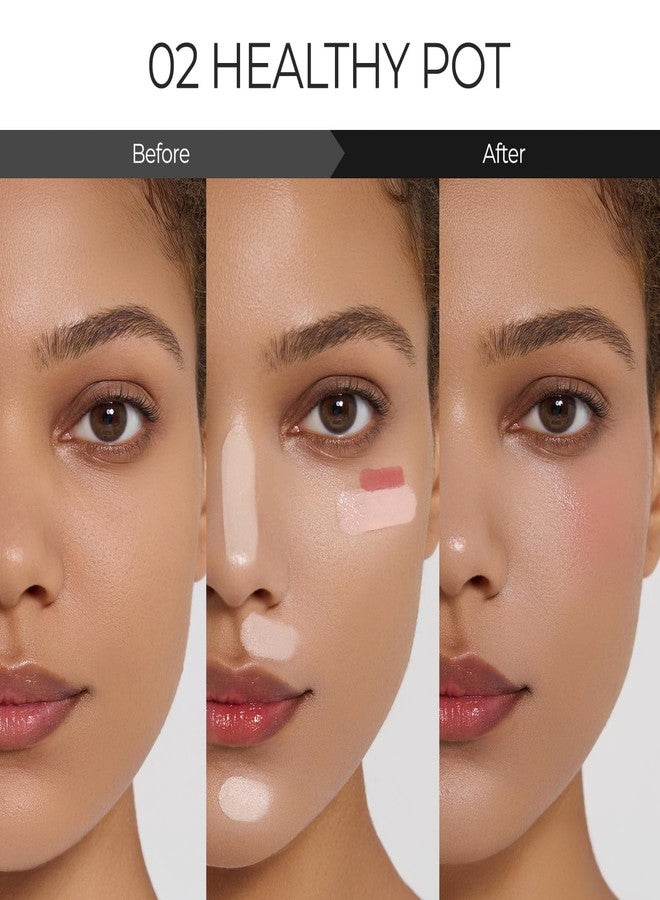 لاكا مصحح لون البشرة LAKA Skin4، 4.8 غ/0.16 أونصة، باليت لتصحيح اللون، كونسيلر مرطب يدوم طويلاً لإخفاء تغير اللون، نباتي، منتج تجميل كوري (#02 عبوة صحية) - Image 5